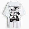Cotton Round Neck Oversize Multiple Anime Tshirt
