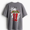 Cotton Round Neck Oversize Spring Red Boot Tshirt