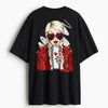 Cotton Round Neck Oversize Sassy Sips Tshirt