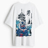 Cotton Round Neck Vintage Temple Oversized Tshirt