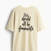 Cotton Round Neck Oversized We should all Be Feminist Tshirt