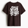 Cotton Round Neck Oversized Stay Single Tshirt