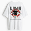 Cotton Round Neck Oversized Red Eye Tshirt