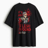Cotton Round Neck Oversized Warriors Tshirt
