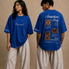 Cotton Round Neck Oversized Anatolian Rug Tshirt