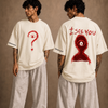 Cotton Round Neck I See You? Oversized Tshirt