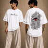 Cotton Round Neck Oversized Eye Tshirt