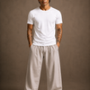 Cotton Round Neck Plain White Regular Tshirt