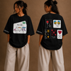 Cotton Round Neck Little Things Oversized Tshirt