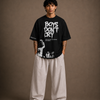 Cotton Round Neck Boys Don't Cry Oversized Tshirt