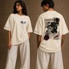 Cotton Round Neck Oversized The Rosy Times Tshirt