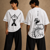 Cotton Round Neck Change of Insanity Oversized Tshirt