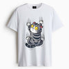 Cotton Round Neck Paw Panic Printed Tshirt