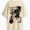 Cotton Round Neck Oversized The Rosy Times Tshirt