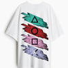 Cotton Round Neck Oversized Squid Game Tshirt