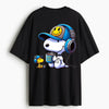 Cotton Round Neck Chill Beats Snoopy Oversized Tshirt