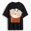 Cotton Round Neck Puffy Shinchan Oversized Tshirt