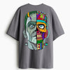 Cotton Round Neck Oversize Split Mind Tshirt