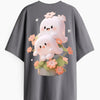 Cotton Round Neck Smiley Spirits Oversize Tshirt