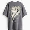 Cotton Round Neck Silent Wings Oversize Tshirt