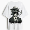 Cotton Round Neck Oversize Smokey Tom Tshirt