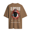 Cotton Round Neck Oversized Red Eye Tshirt
