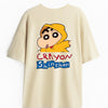 Cotton Round Neck Oversized Shinchan Tshirt