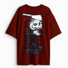 Cotton Round Neck The Axe Effect Oversized Tshirt
