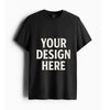 Custom Cotton Round Neck Plain Regular Black Tshirt