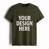 Custom Cotton Round Neck Plain Regular Olive Tshirt