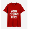 Custom Cotton Round Neck Plain Regular Red Tshirt