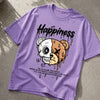 Cotton Round Neck Printed Happiness Tshirt