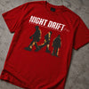 Cotton Round Neck Printed Night Drift Tshirt