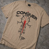 Cotton Round Neck Conquer Printed Tshirt