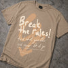Cotton Round Neck Break the Rules Printed Tshirt