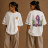 Cotton Round Neck Oversize Yoga Girl Tshirt