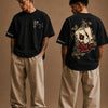 Cotton Round Neck Oversized Playing Cards Tshirt