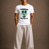 Cotton Round Neck Printed Faded Stone Tshirt