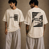 Cotton Round Neck Oversized Thank For Nothing Tshirt