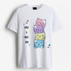 Cotton Round Neck Printed Pastel Paws Tshirt