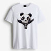 Cotton Round Neck Printed Zip Panda Tshirt