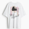 Cotton Round Neck Oversize Stay Inspired Tshirt