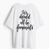 Cotton Round Neck Oversized We should all Be Feminist Tshirt