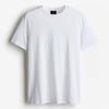 Cotton Round Neck Plain White Regular Tshirt